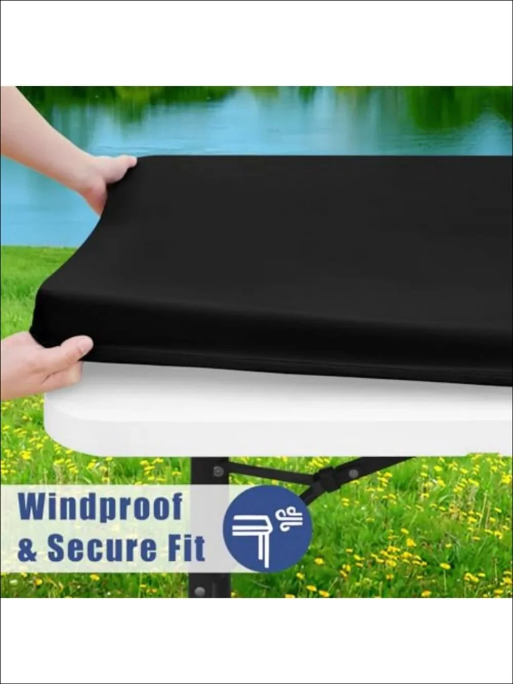 6 Pack Rectangle Spandex Fitted Tablecloth 6FT Elastic Waterproof